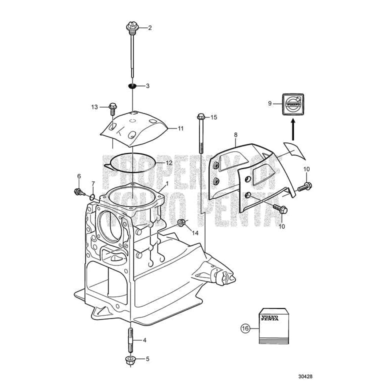 Volvo Penta Qualifies for Free Shipping Volvo Penta Top Cover Service Kit #3594824