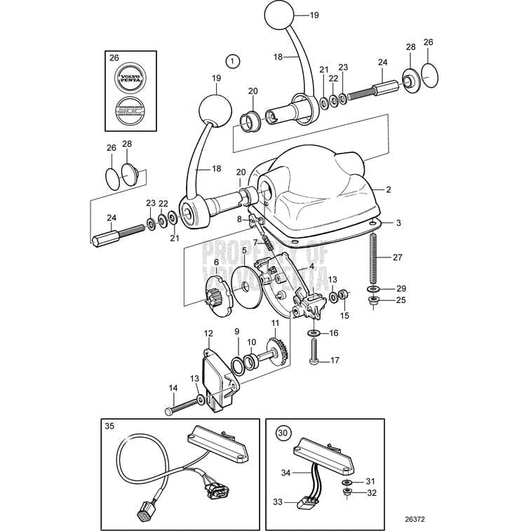 Volvo Penta Qualifies for Free Shipping Volvo Penta Twin Lever Control #3819900