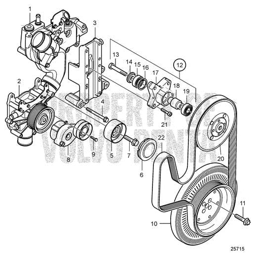 Volvo Penta Qualifies for Free Shipping Volvo Penta V-Belt Pulley #20800016
