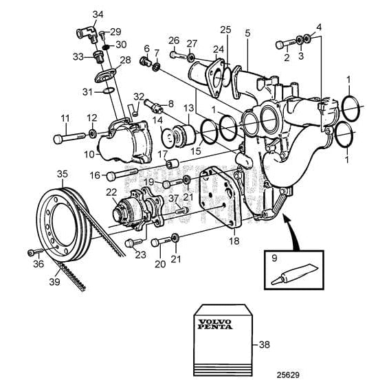 Volvo Penta Qualifies for Free Shipping Volvo Penta V-Belt Set #978777