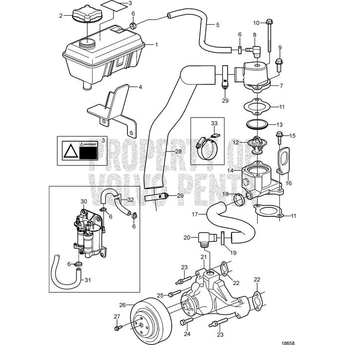 Volvo Penta Qualifies for Free Shipping Volvo Penta Water Pump to Thermostat Housing Molded Hose #3861992