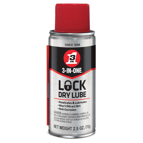 WD-40 3-in-1 Dry Lock Lube 2.5 oz Spray #120077