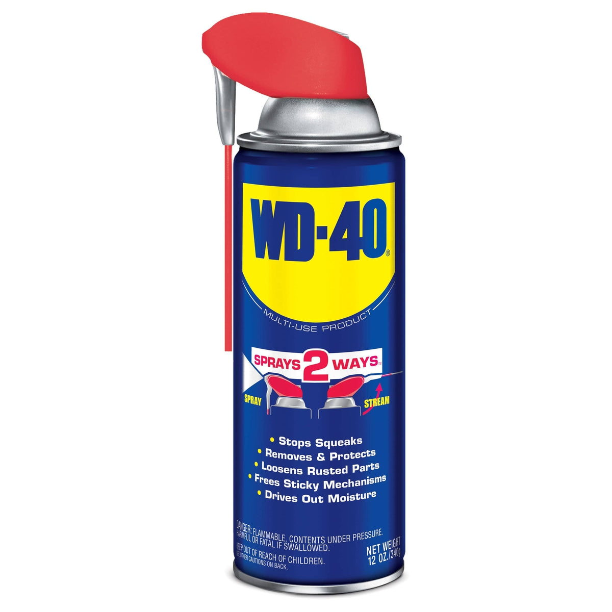WD-40 Multi-Use Lubricant Penetrant Smart Straw Spray 12 oz #490057