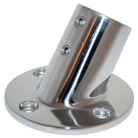 Whitecap Qualifies for Free Shipping Whitecap 1" OD 60-Degree Round Base SS Rail Fitting #6140C