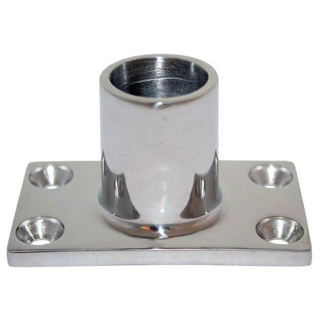 Whitecap Qualifies for Free Shipping Whitecap 1" OD 90-Degree Rectangle Base SS Rail Fitting #6141C