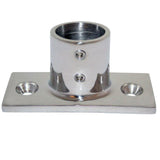 Whitecap Qualifies for Free Shipping Whitecap 7/8" OD 90-Degree 2-Hole Rectangle Base SS Rail Fitting #6194