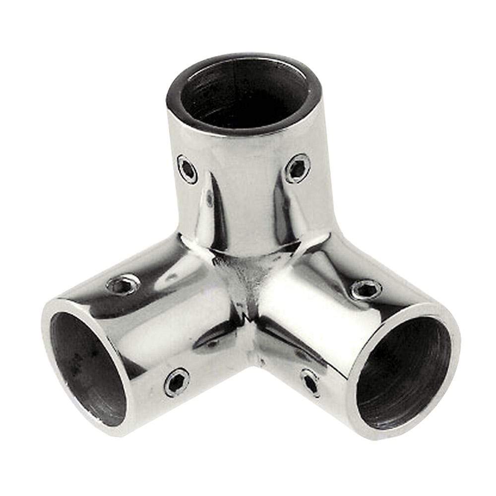 Whitecap Qualifies for Free Shipping Whitecap 7/8" OD SS 3-Way Corner Fitting #6046C