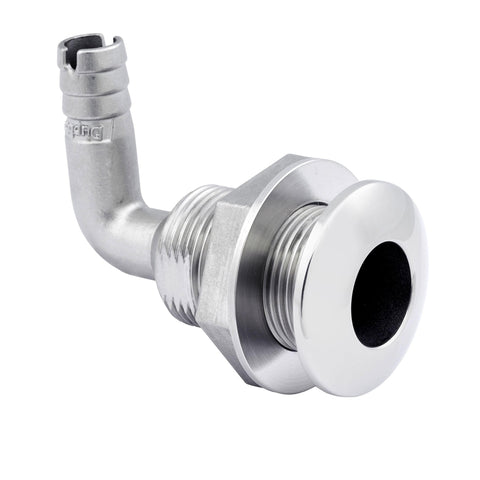 Whitecap Qualifies for Free Shipping Whitecap 90-Degree Duplex SS Thru-Hull 3/4" Hose #6577X