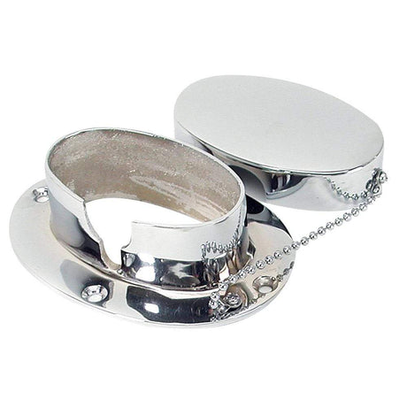 Whitecap Qualifies for Free Shipping Whitecap Chain and Rope Deck Pipe 4" x 2-1/4" Chrome Plated #S-114C