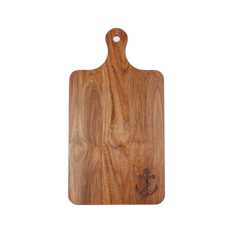Whitecap Not Qualified for Free Shipping Whitecap Chef's Collection Teak Large Charcuterie Board with Anchor #60764ANCC