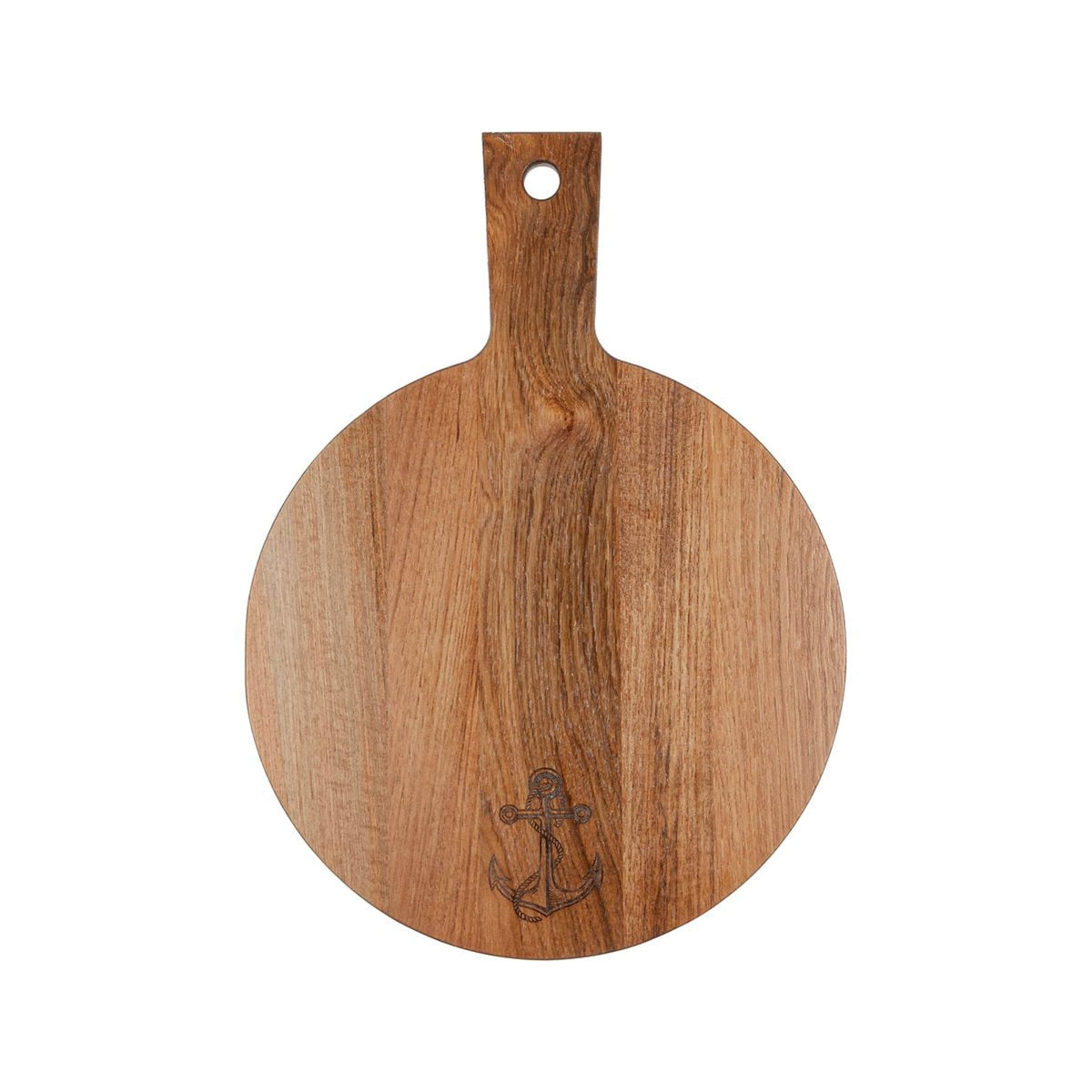 Whitecap Not Qualified for Free Shipping Whitecap Chef's Collection Teak Round Serving Board with Anchor #60762ANCC