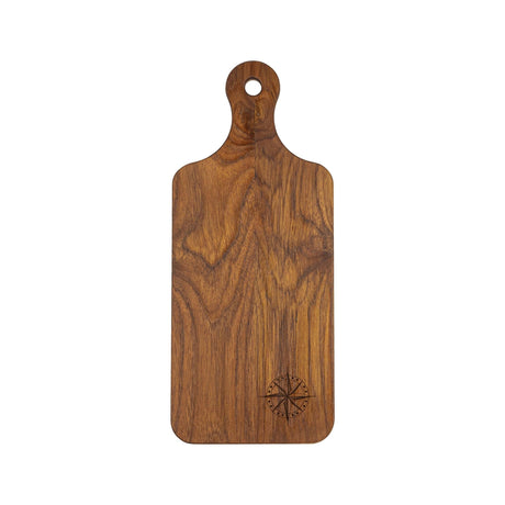 Whitecap Not Qualified for Free Shipping Whitecap Chef's Collection Teak Small Charcuterie Board with Compass #60763COMC