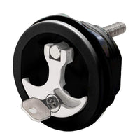 Whitecap Compression Handle CP Zinc/Black Nylon Locking #S-9415BC