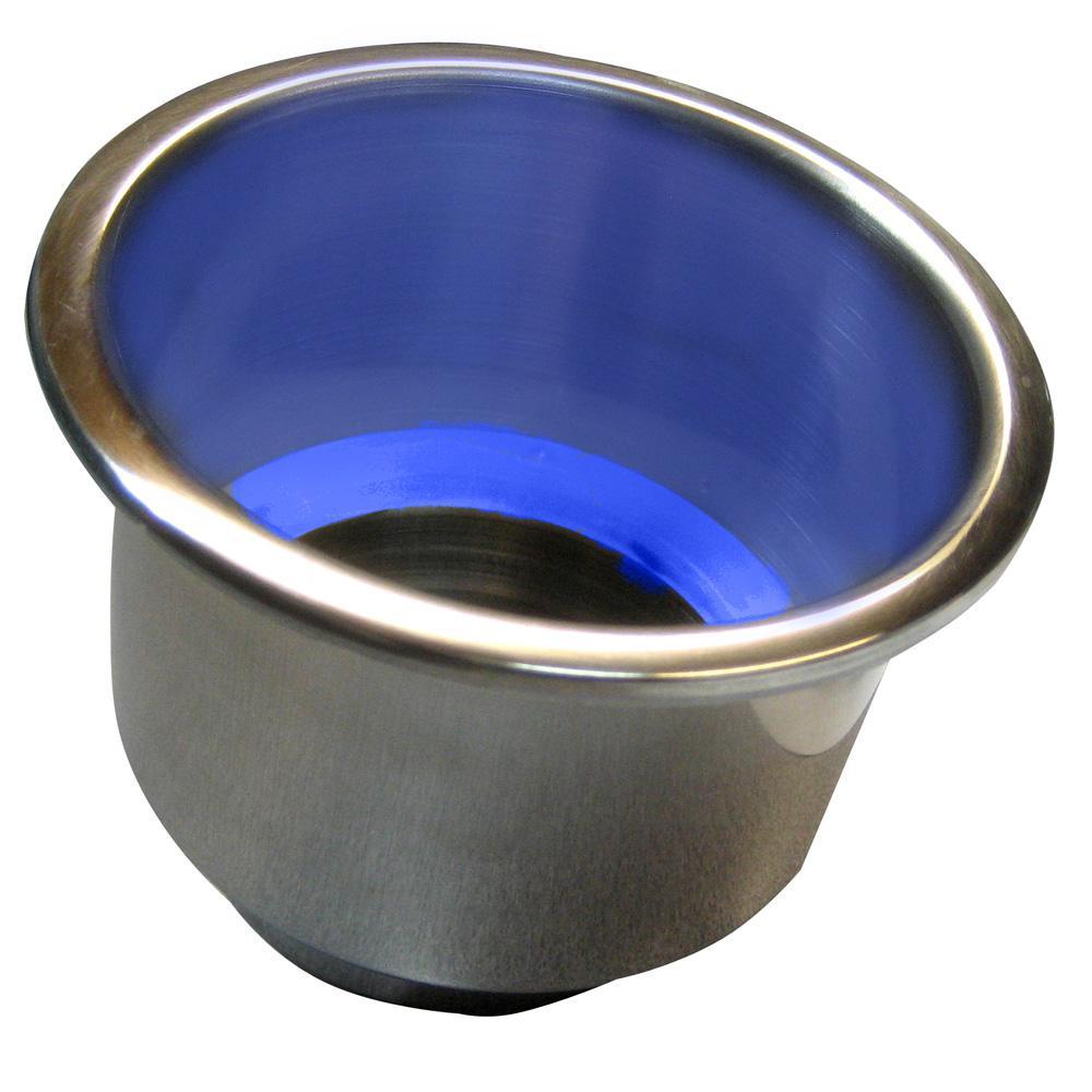 Whitecap Qualifies for Free Shipping Whitecap Cupholder SS LED Blue #S-3511BC