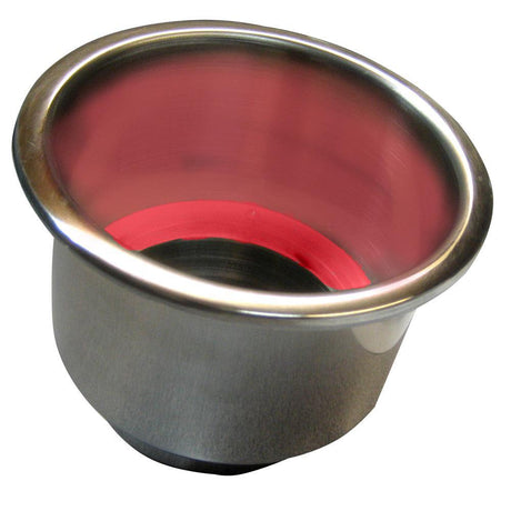 Whitecap Qualifies for Free Shipping Whitecap Flush-Mount Cupholder with Red LED Light Stainless #S-3511RC
