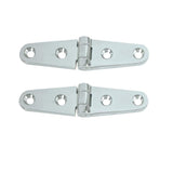 Whitecap Qualifies for Free Shipping Whitecap Strap Hinge 4" L x 1" W Chrome Plated Brass Pair #S-604