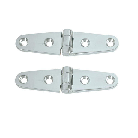Whitecap Qualifies for Free Shipping Whitecap Strap Hinge 4" L x 1" W Chrome Plated Brass Pair #S-604