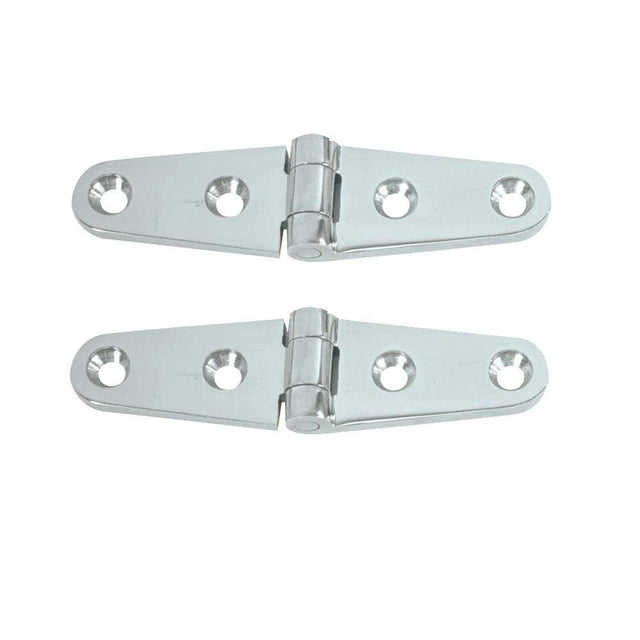Whitecap Qualifies for Free Shipping Whitecap Strap Hinge 4" L x 1" W Chrome Plated Brass Pair #S-604