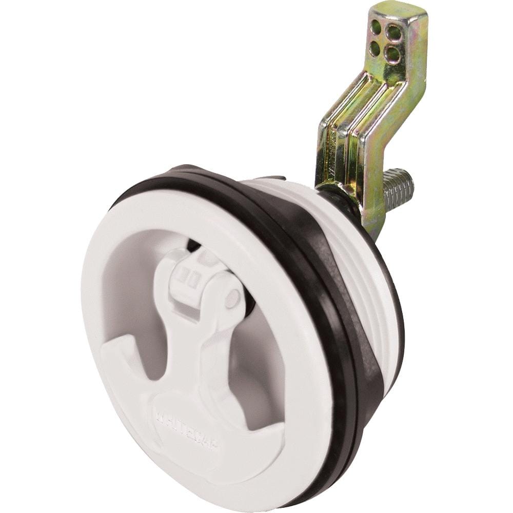 Whitecap Qualifies for Free Shipping Whitecap T-Handle Latch White/White Nylon Non-Locking #3230WC