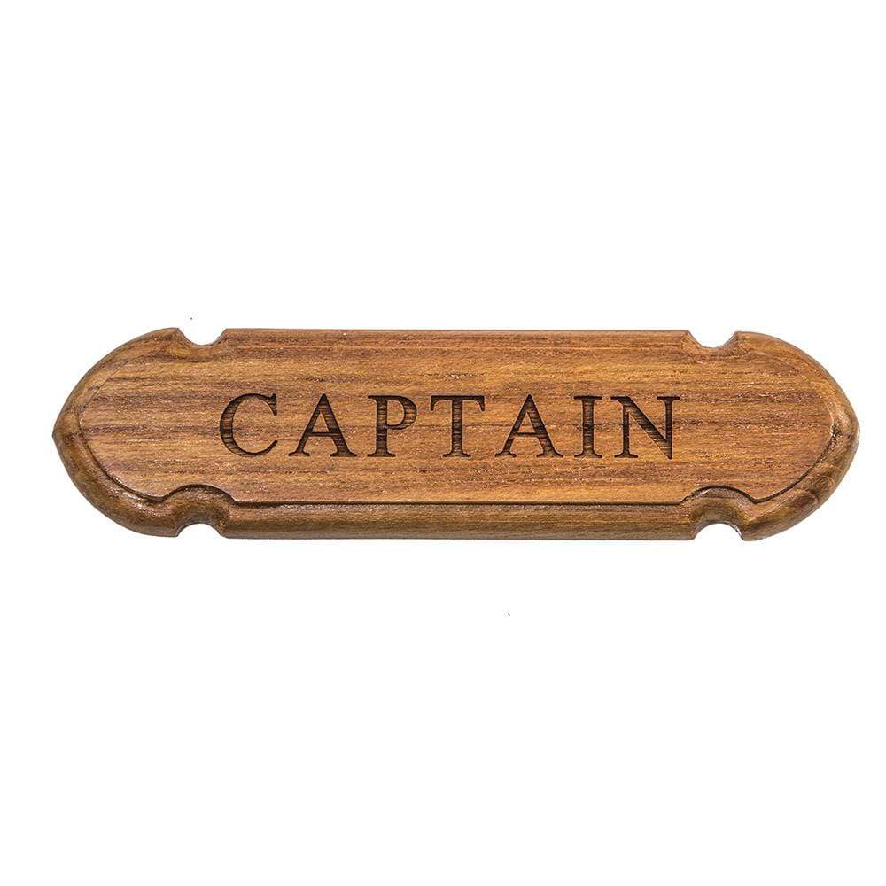 Whitecap Qualifies for Free Shipping Whitecap Teak Captain Name Plate #62670