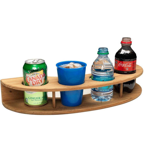 Whitecap Qualifies for Free Shipping Whitecap Teak Curved Four Drink Rack #63219