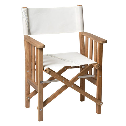 Whitecap Not Qualified for Free Shipping Whitecap Teak Director's Chair II with Sail Cloth Seating #61054