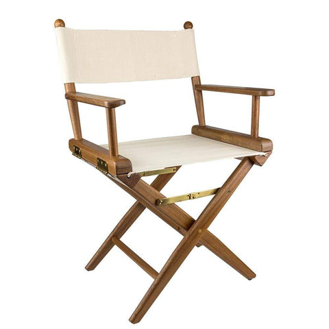 Whitecap Not Qualified for Free Shipping Whitecap Teak Director's Chair with Natural Seat Covers #60044