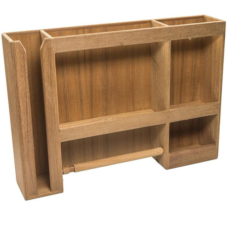 Whitecap Teak Dish/Cup/Paper Towel Rack #62402