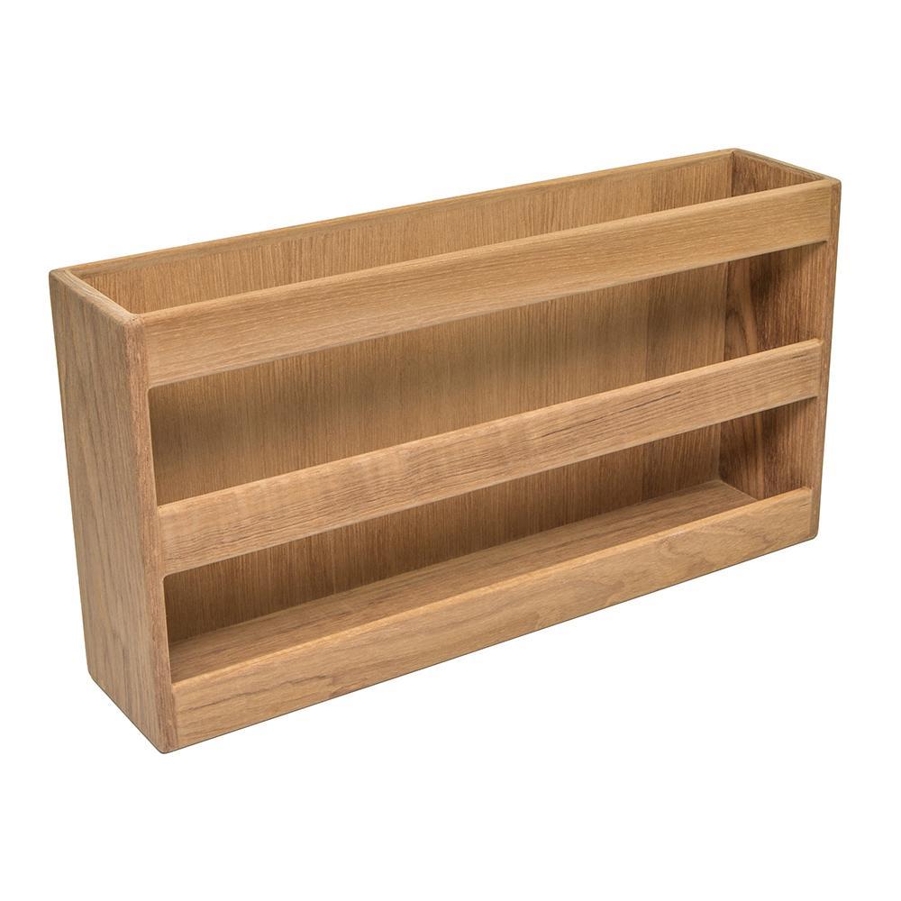 Whitecap Qualifies for Free Shipping Whitecap Teak Double-Wide Magazine Rack #62508