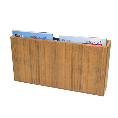 Whitecap Teak Double-Wide Magazine Rack #62508
