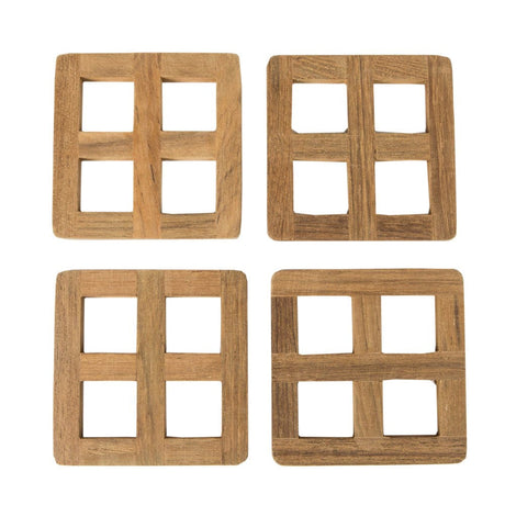 Whitecap Qualifies for Free Shipping Whitecap Teak Four Piece Coaster Set #60193