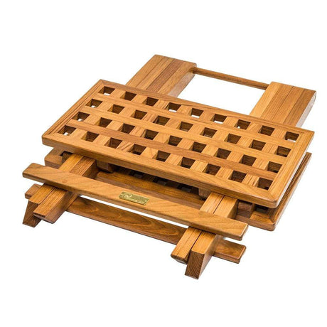 Whitecap Teak Grate Top Fold-Away Table #60030