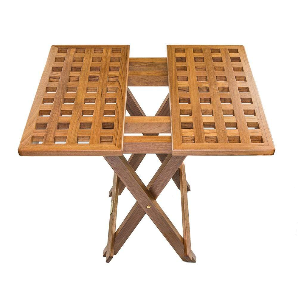 Whitecap Teak Grate Top Fold-Away Table #60030