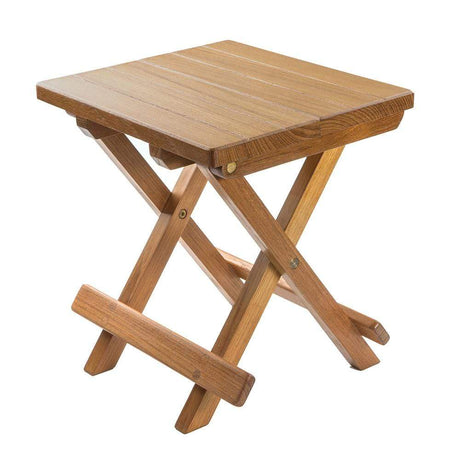 Whitecap Qualifies for Free Shipping Whitecap Teak Grooved Top Fold Away Table/Stool #60034