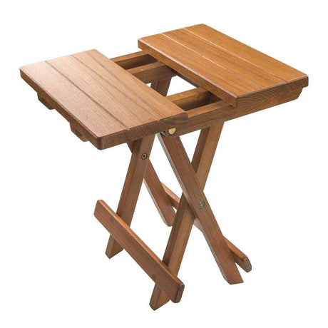 Whitecap Teak Grooved Top Fold Away Table/Stool #60034