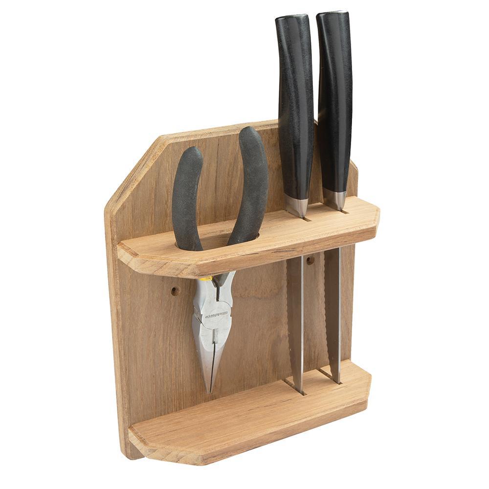 Whitecap Teak Knife & Plier Holder #60608