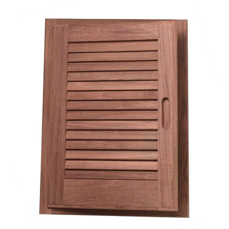 Whitecap Qualifies for Free Shipping Whitecap Teak Louvered Door & Frame 15" x 20" Left Hand #60725