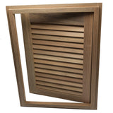 Whitecap Teak Louvered Door & Frame 15" x 20" Right Hand #60724