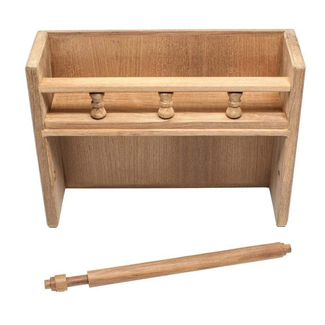 Whitecap Teak Paper Towel Rack with Spice Rack #62446