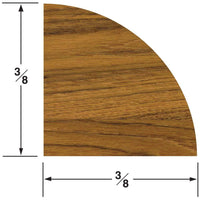 Whitecap Qualifies for Free Shipping Whitecap Teak Quarter Round Molding Small 5' #60851