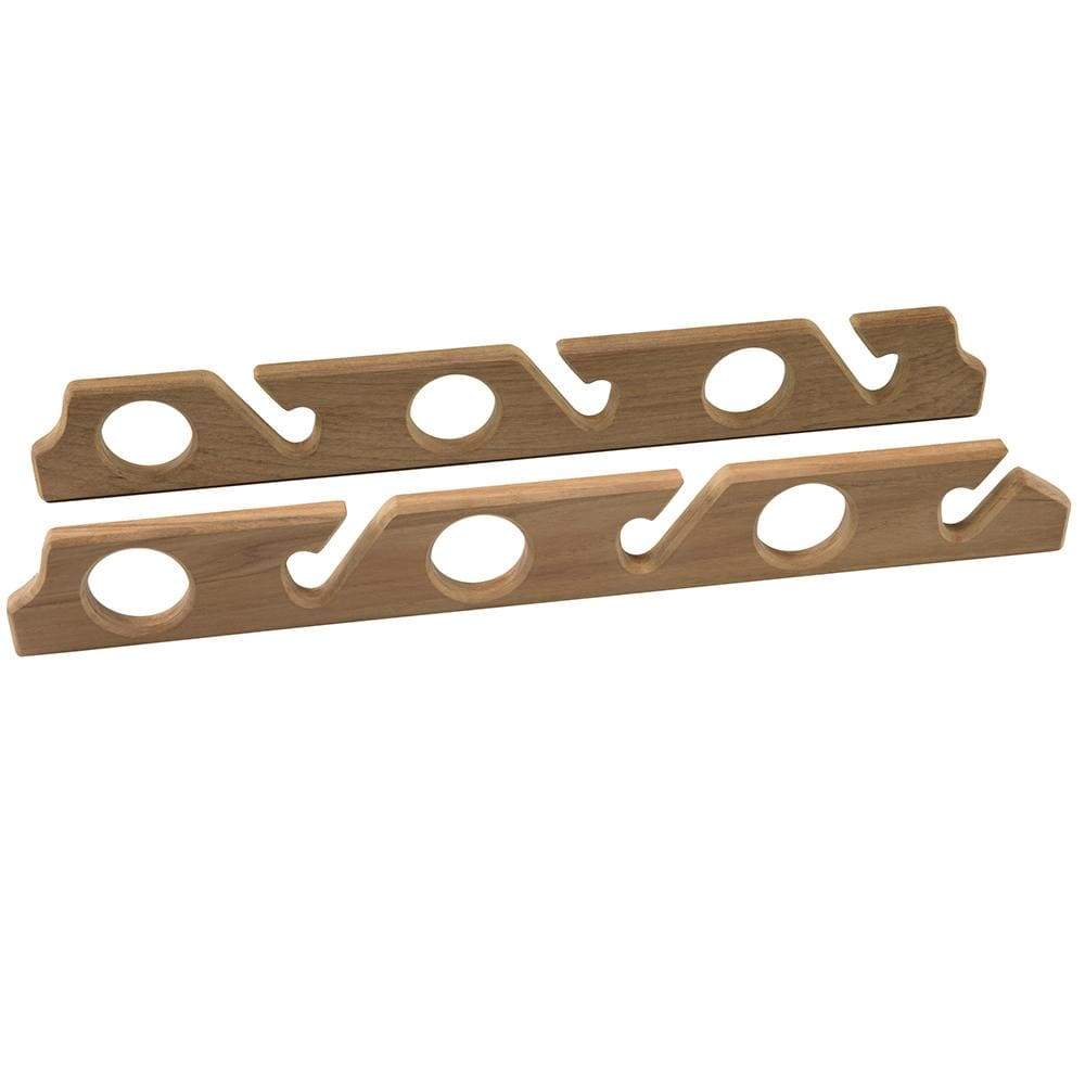 Whitecap Qualifies for Free Shipping Whitecap Teak Six-Rod Storage Rack Pair #60614
