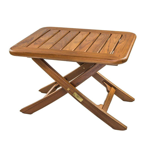 Whitecap Qualifies for Free Shipping Whitecap Teak Small Adjustable Slat Top Table #60028