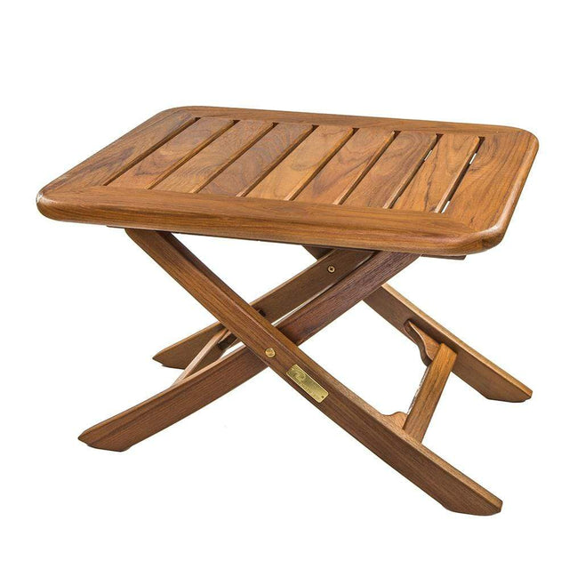 Whitecap Qualifies for Free Shipping Whitecap Teak Small Adjustable Slat Top Table #60028