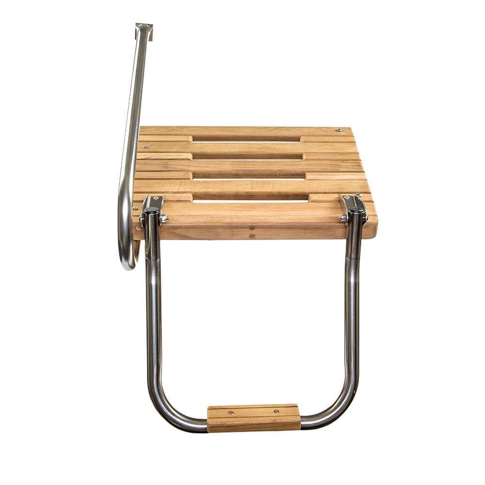 Whitecap Teak Swim Platform with Ladder for Outboard Motors #60902