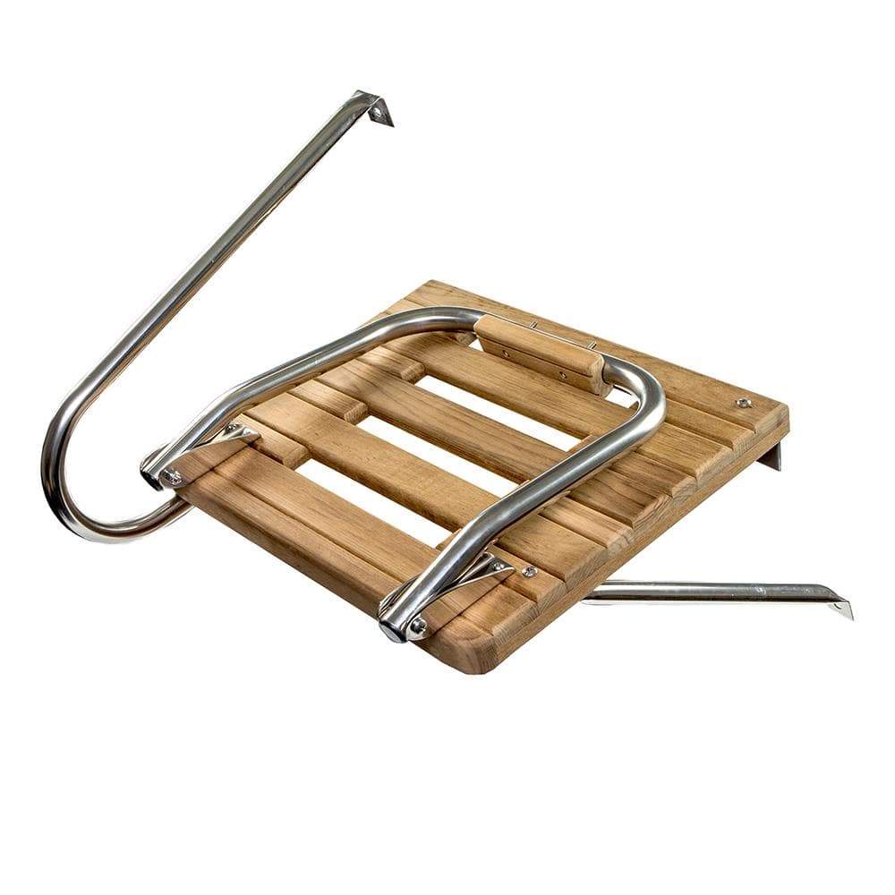 Whitecap Teak Swim Platform with Ladder for Outboard Motors #60902