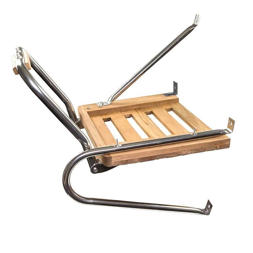 Whitecap Teak Swim Platform with Ladder for Outboard Motors #60902