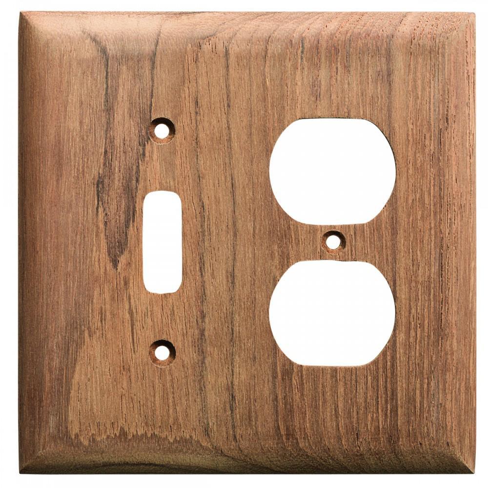 Whitecap Qualifies for Free Shipping Whitecap Teak Toggle Switch/Duplex Cover Plate #60178
