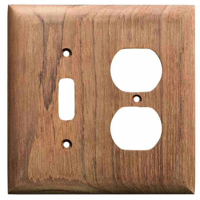 Whitecap Qualifies for Free Shipping Whitecap Teak Toggle Switch/Duplex Cover Plate #60178