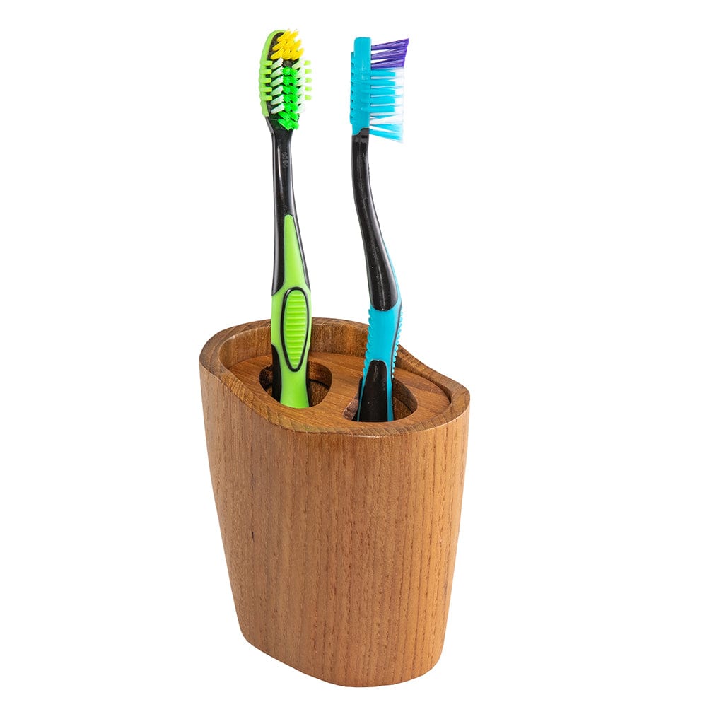 Whitecap Qualifies for Free Shipping Whitecap Teak Toothbrush Holder Oval Oiled #63112