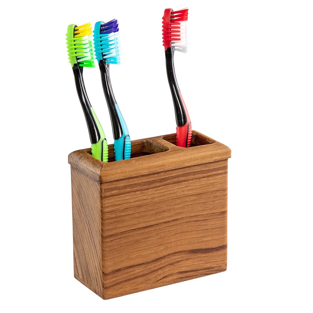 Whitecap Qualifies for Free Shipping Whitecap Teak Toothbrush Holder Square Oiled #63111